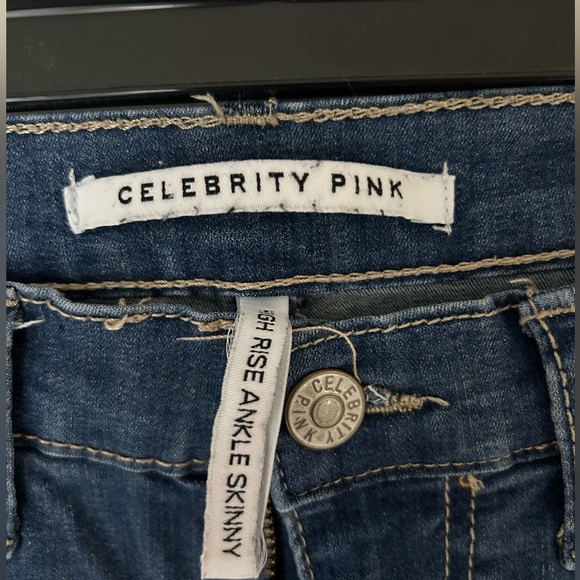 Celebrity Pink Women’s High Rise Ankle Skinny Jeans Size 5 - Picture 3 of 6